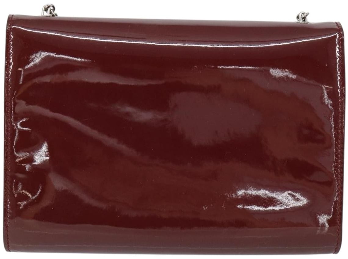 Salvatore Ferragamo Vala Chain Shoulder bag Patent leather Rood