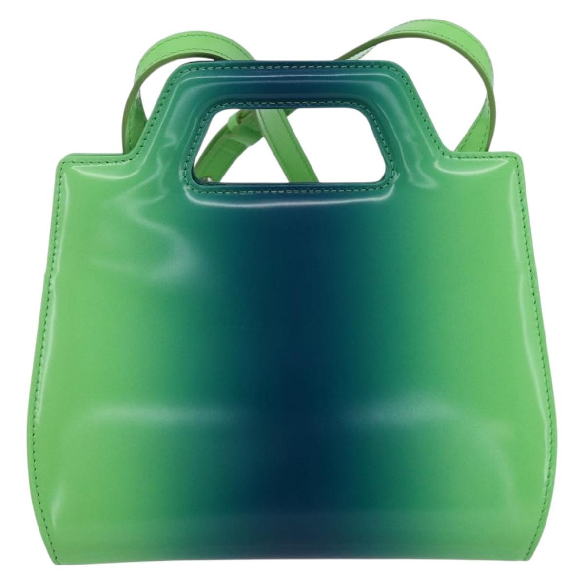 Salvatore Ferragamo Salvatore Ferragamo Wanda Top Handle Shoulder Bag Gradient Leather Mini Groen