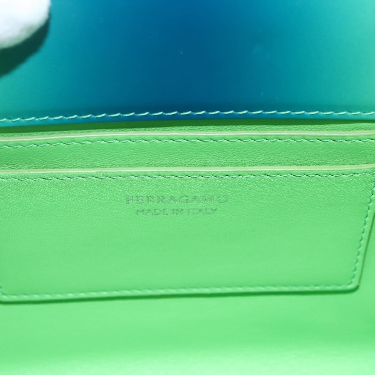Salvatore Ferragamo Salvatore Ferragamo Wanda Top Handle Shoulder Bag Gradient Leather Mini Groen
