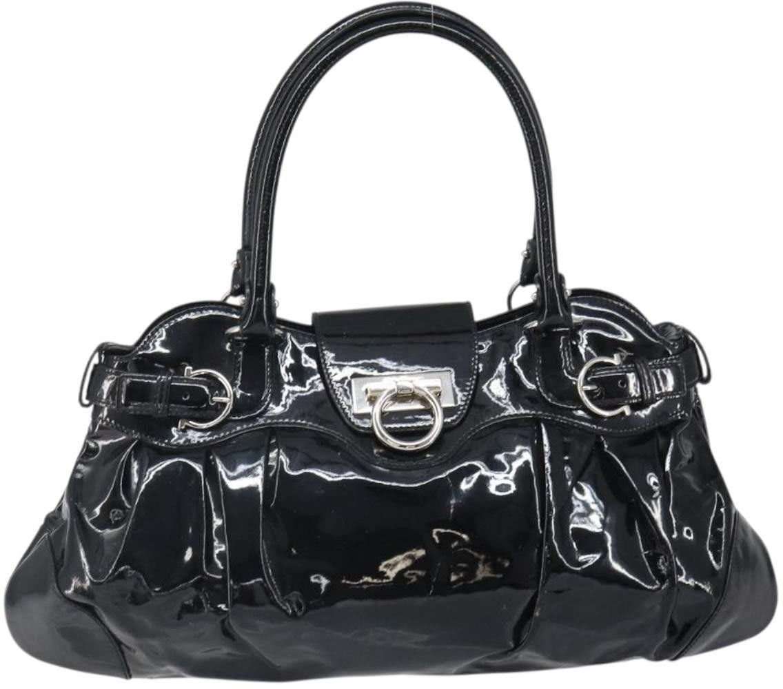 Salvatore Ferragamo Salvatore Ferragamo Marisa Crossbody Patent leather Zwart