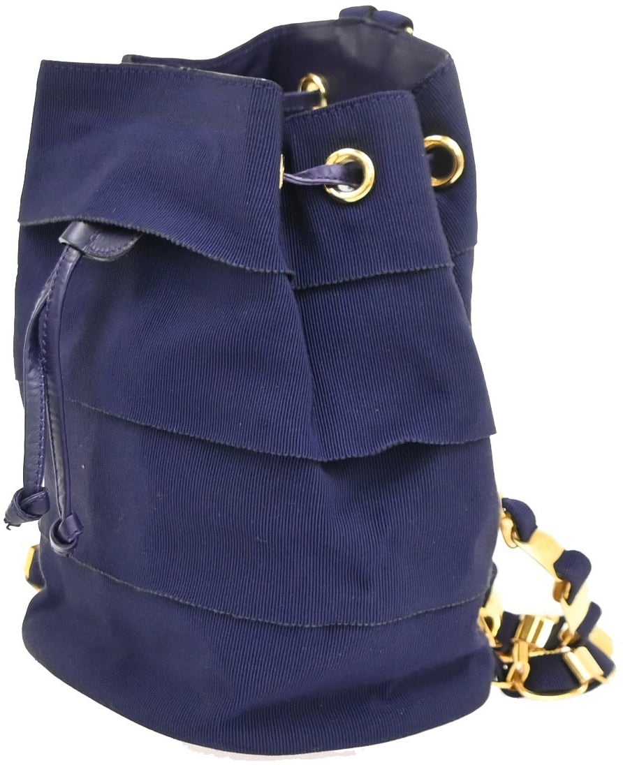 Salvatore Ferragamo Salvatore Ferragamo Vara Chain Backpack Canvas Paars
