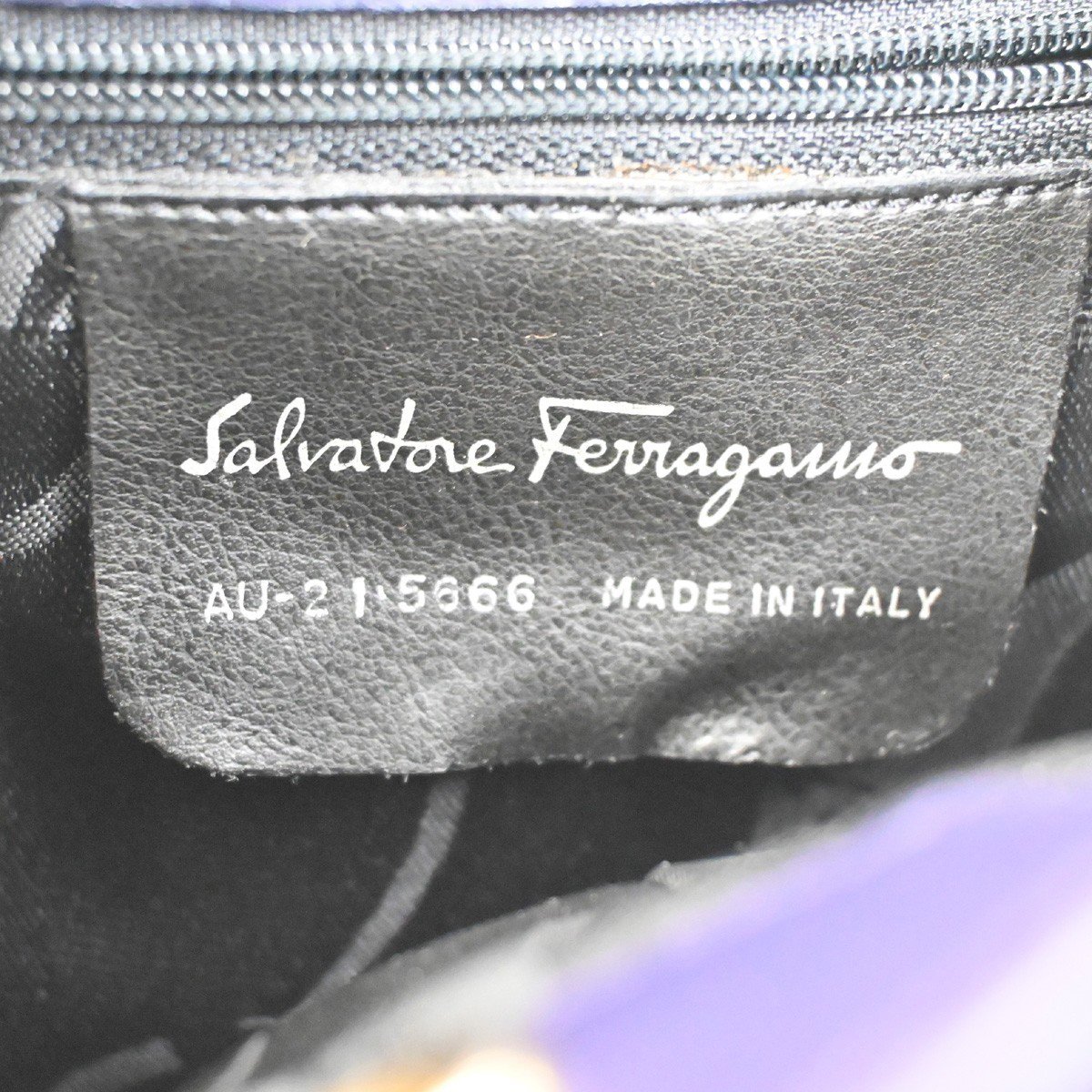 Salvatore Ferragamo Salvatore Ferragamo Vara Chain Backpack Canvas Paars