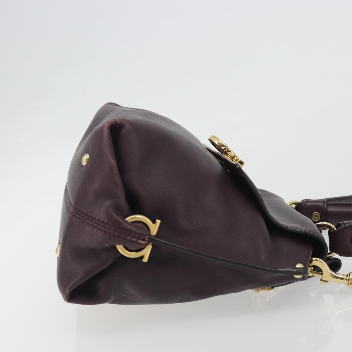 Salvatore Ferragamo Sofia Satchel Smooth Leather Small Paars
