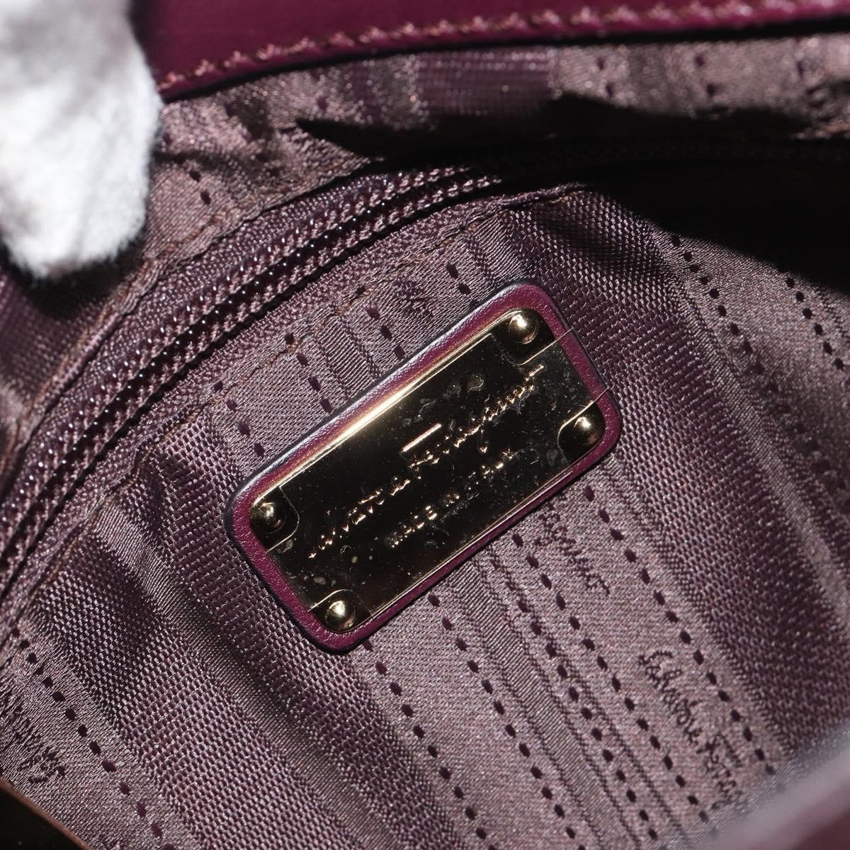 Salvatore Ferragamo Sofia Satchel Smooth Leather Small Paars