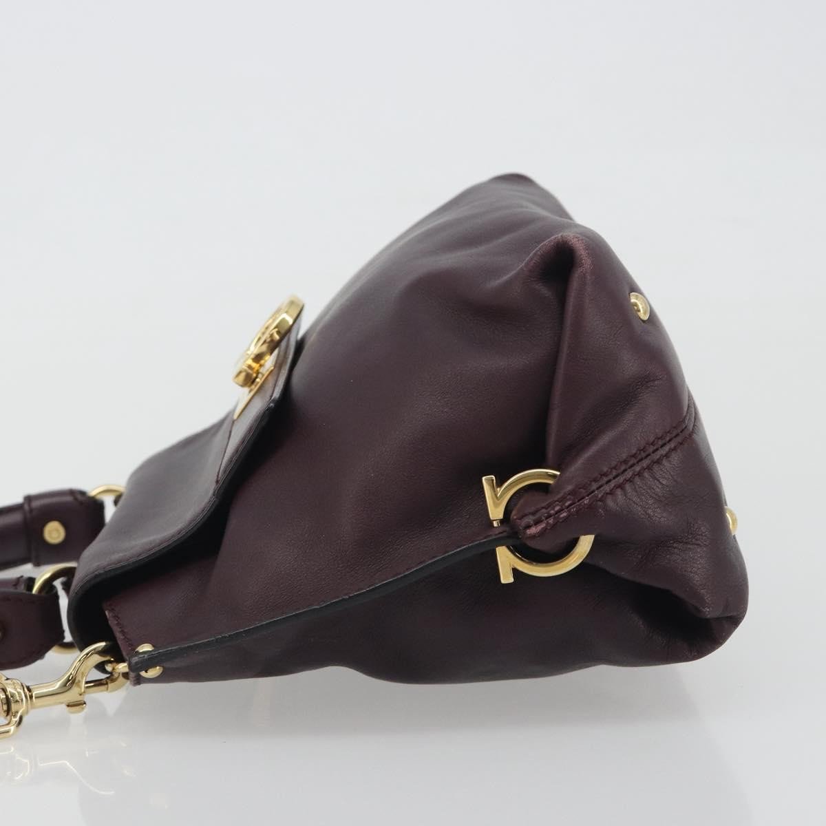 Salvatore Ferragamo Sofia Satchel Smooth Leather Small Paars