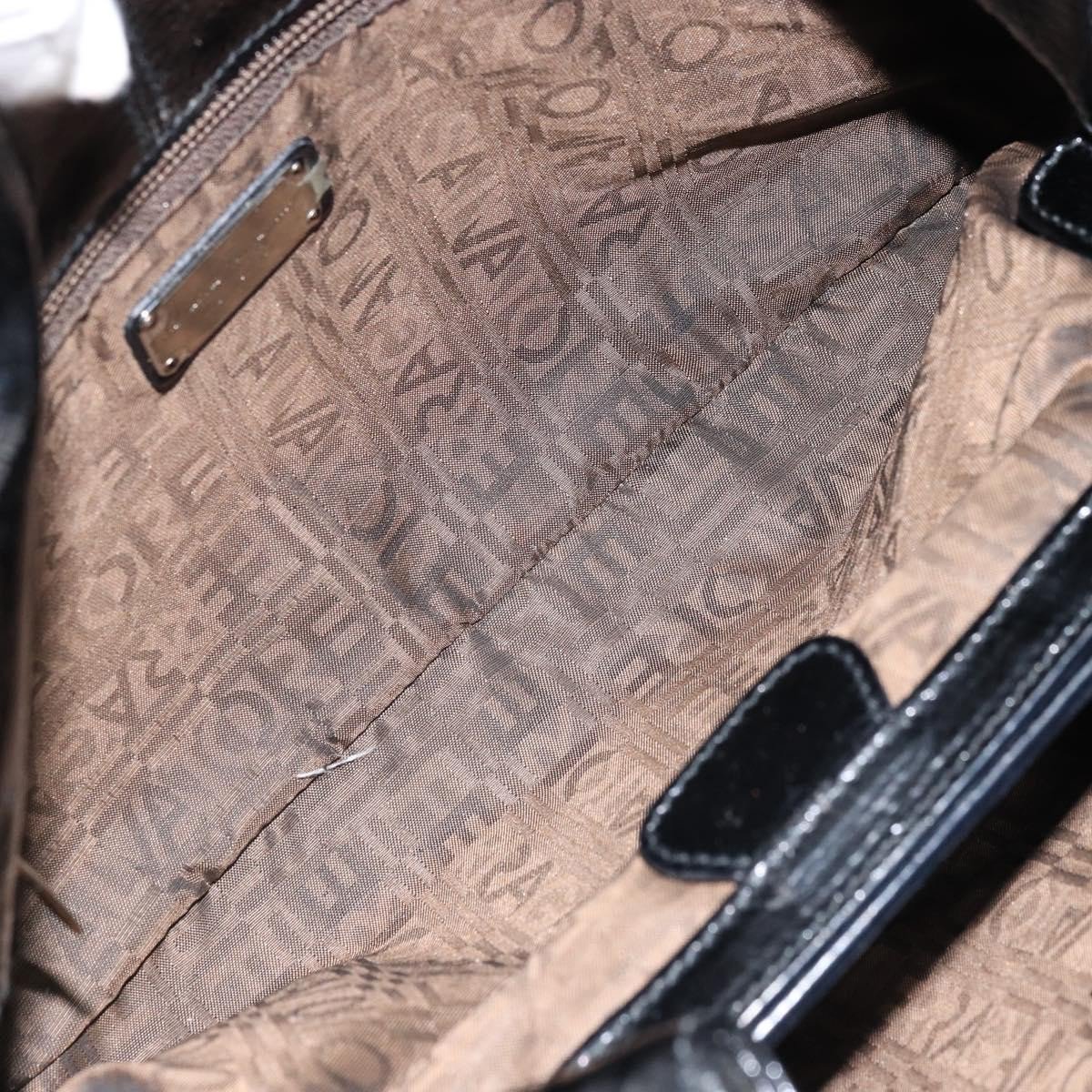 Salvatore Ferragamo Gancini Handle Tote Leather Large Zwart