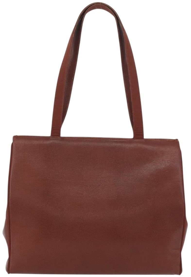 Salvatore Ferragamo Salvatore Ferragamo Vala tote Embossed Leather Bruin