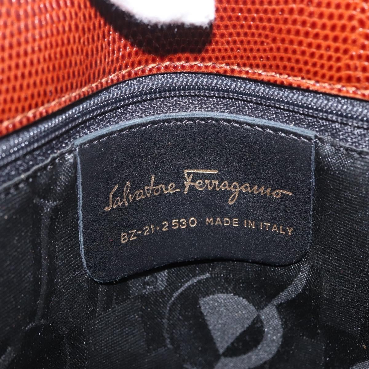Salvatore Ferragamo Salvatore Ferragamo Vala tote Embossed Leather Bruin