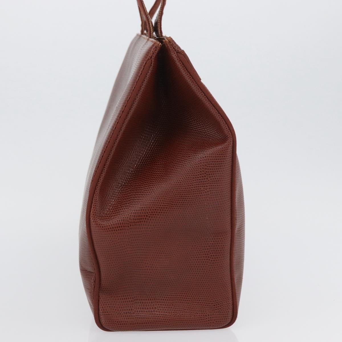 Salvatore Ferragamo Salvatore Ferragamo Vala tote Embossed Leather Bruin