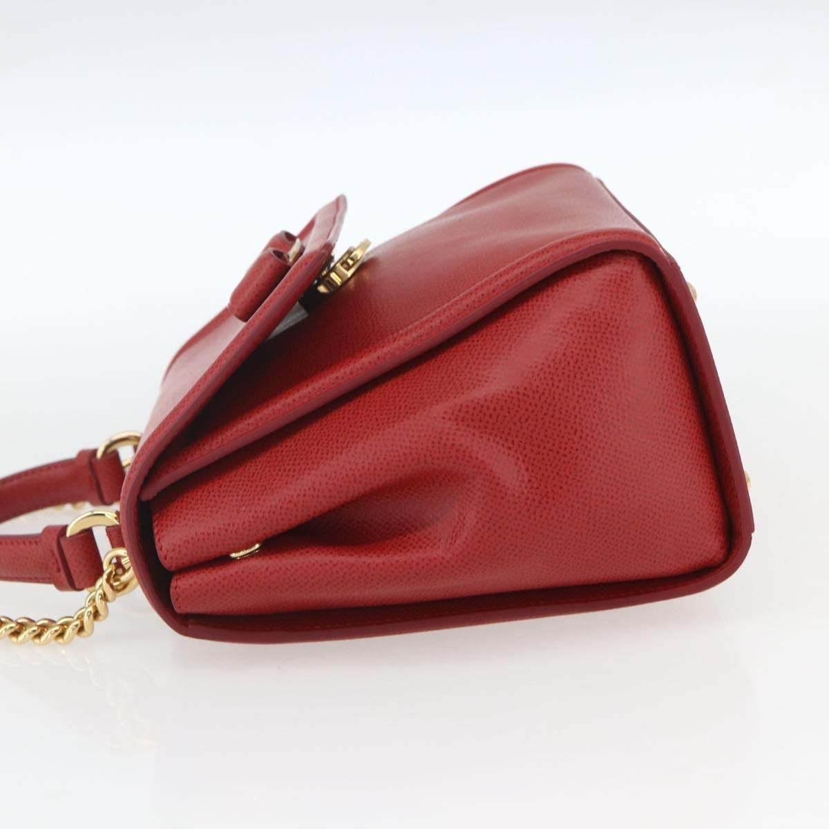Salvatore Ferragamo Carrie Vara Saffiano Leather Small Rood