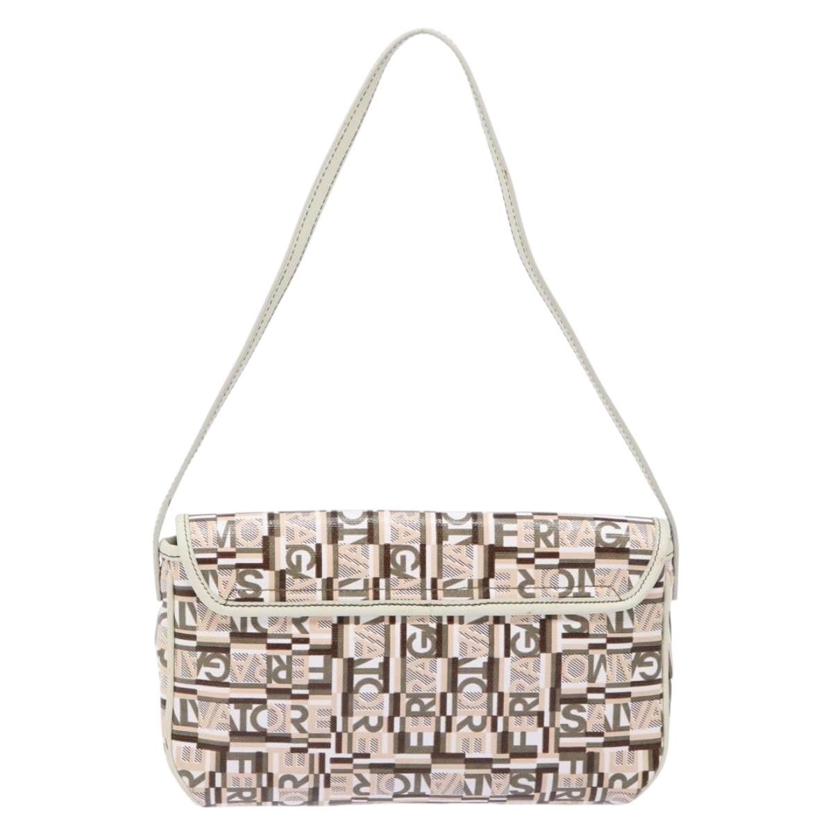 Salvatore Ferragamo Vintage clutch Bag Canvas Beige