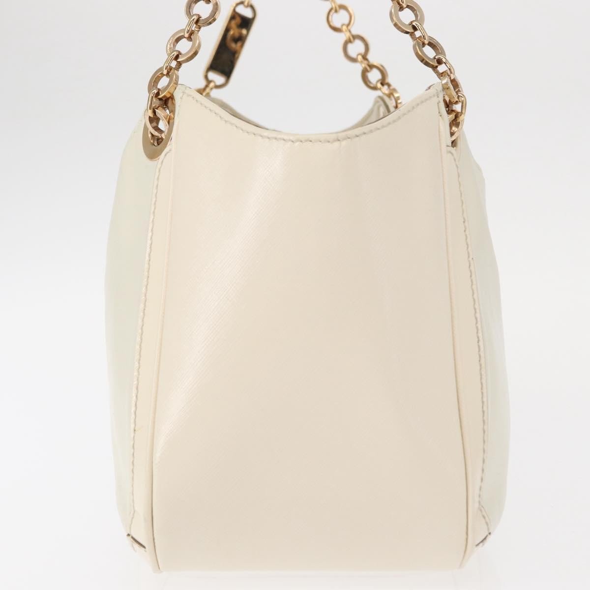 Salvatore Ferragamo Betulla Chain Tote Leather Small Wit