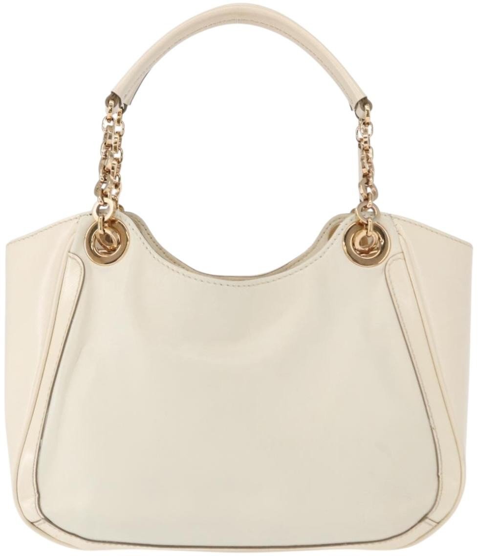 Salvatore Ferragamo Betulla Chain Tote Leather Small Wit
