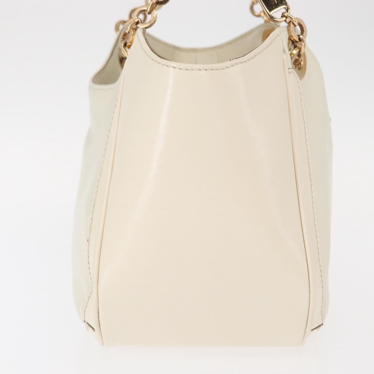 Salvatore Ferragamo Betulla Chain Tote Leather Small Wit