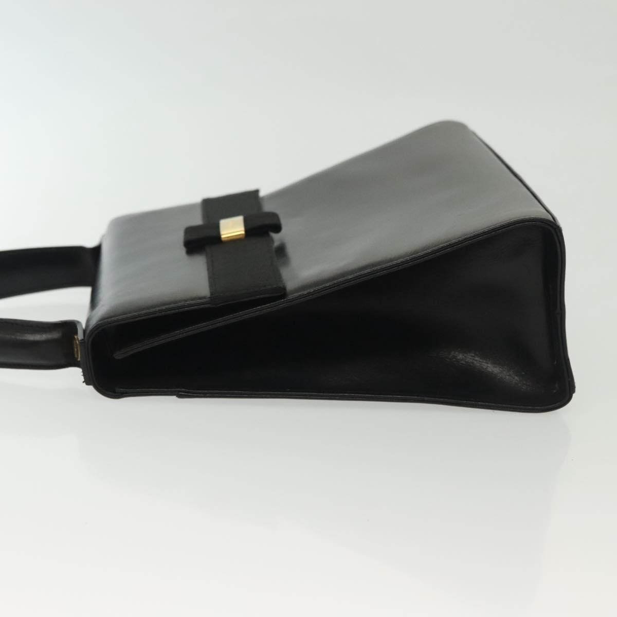 Salvatore Ferragamo Vala Leather Zwart