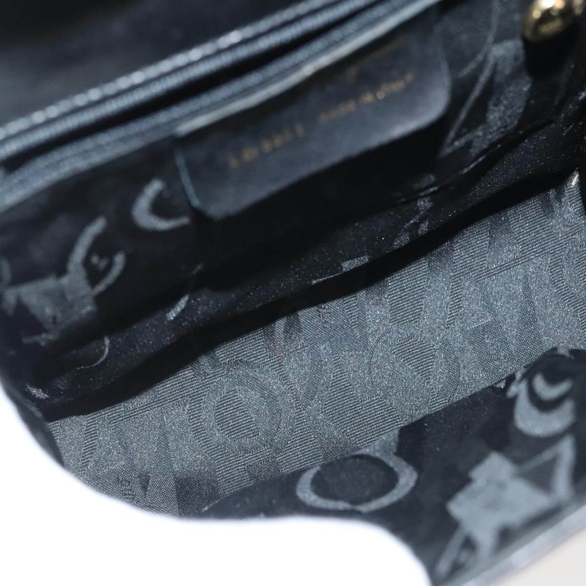 Salvatore Ferragamo Vala Leather Zwart