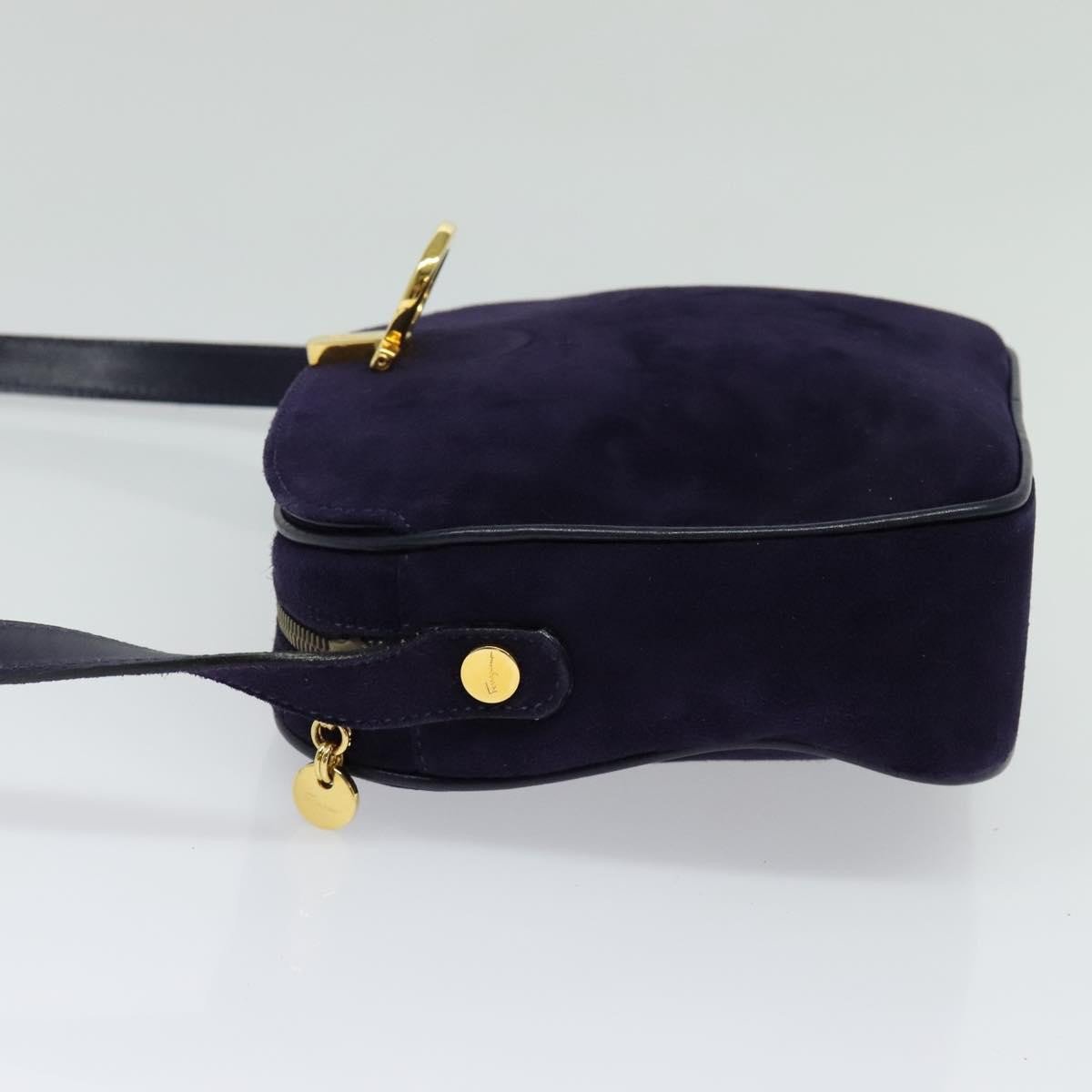 Salvatore Ferragamo Gancini Suede Paars