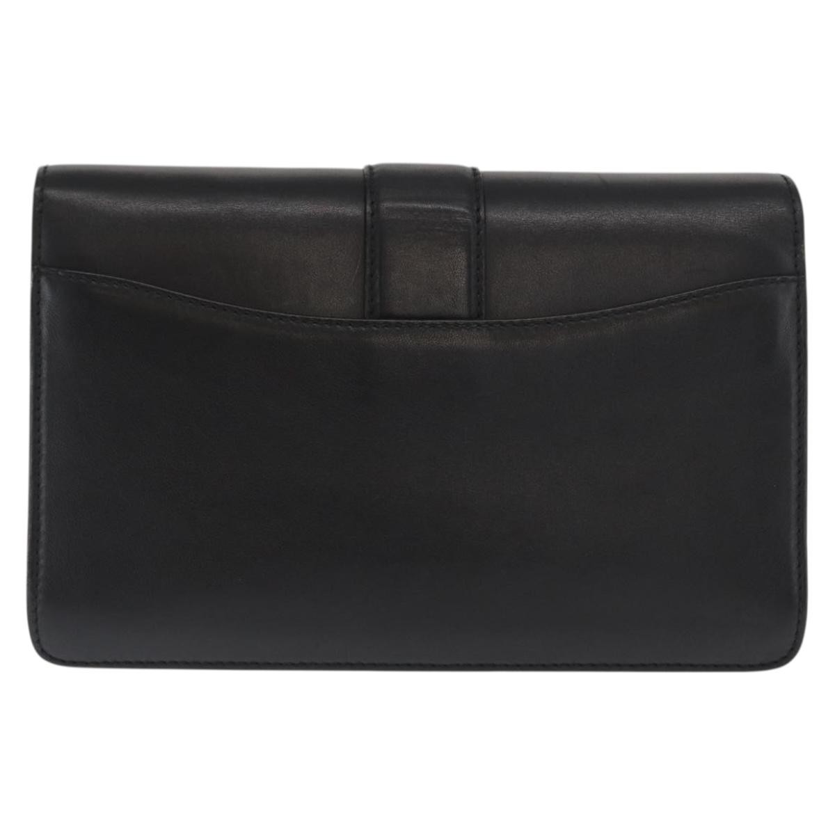 Salvatore Ferragamo Salvatore Ferragamo Vintage clutch Bag Leather Zwart
