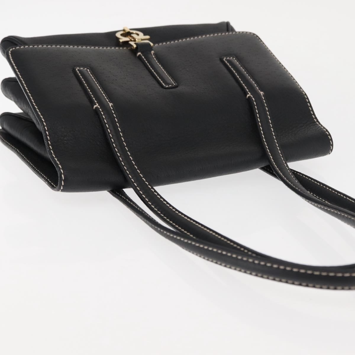Salvatore Ferragamo Salvatore Ferragamo Flap Shoulder Bag Leather Zwart