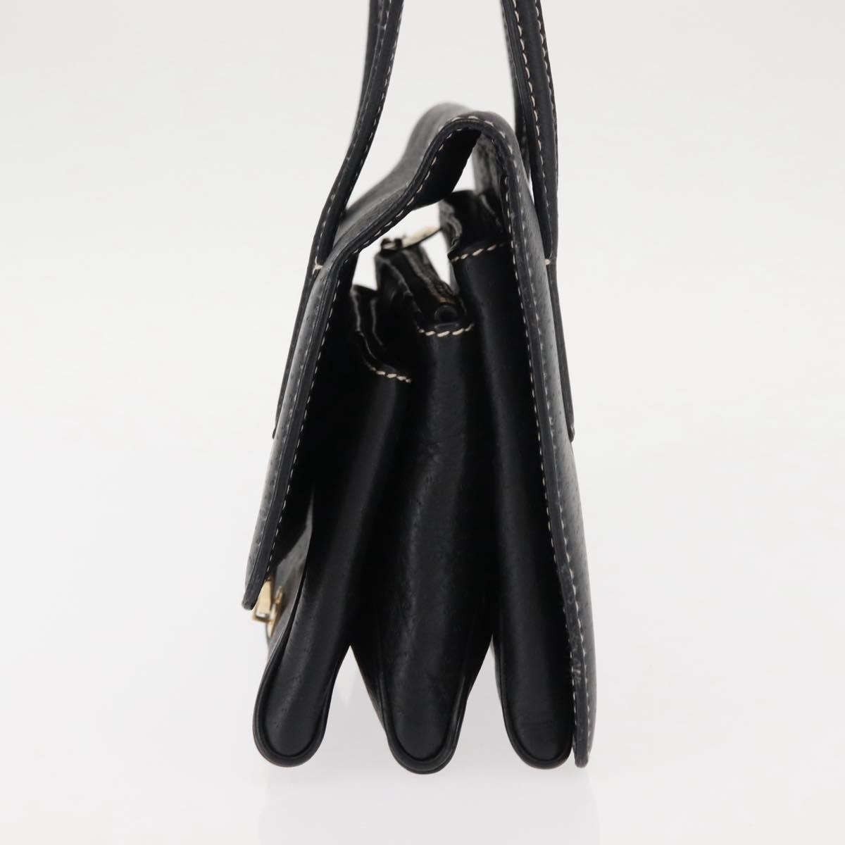 Salvatore Ferragamo Salvatore Ferragamo Flap Shoulder Bag Leather Zwart