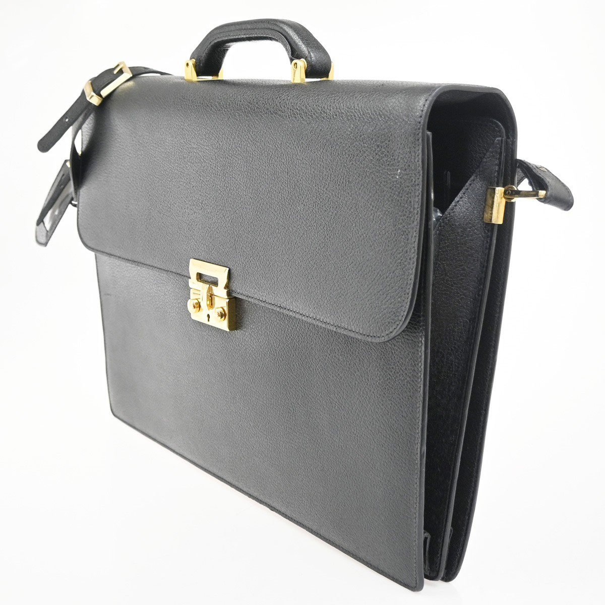 Salvatore Ferragamo Salvatore Ferragamo Revival Briefcase Leather Zwart