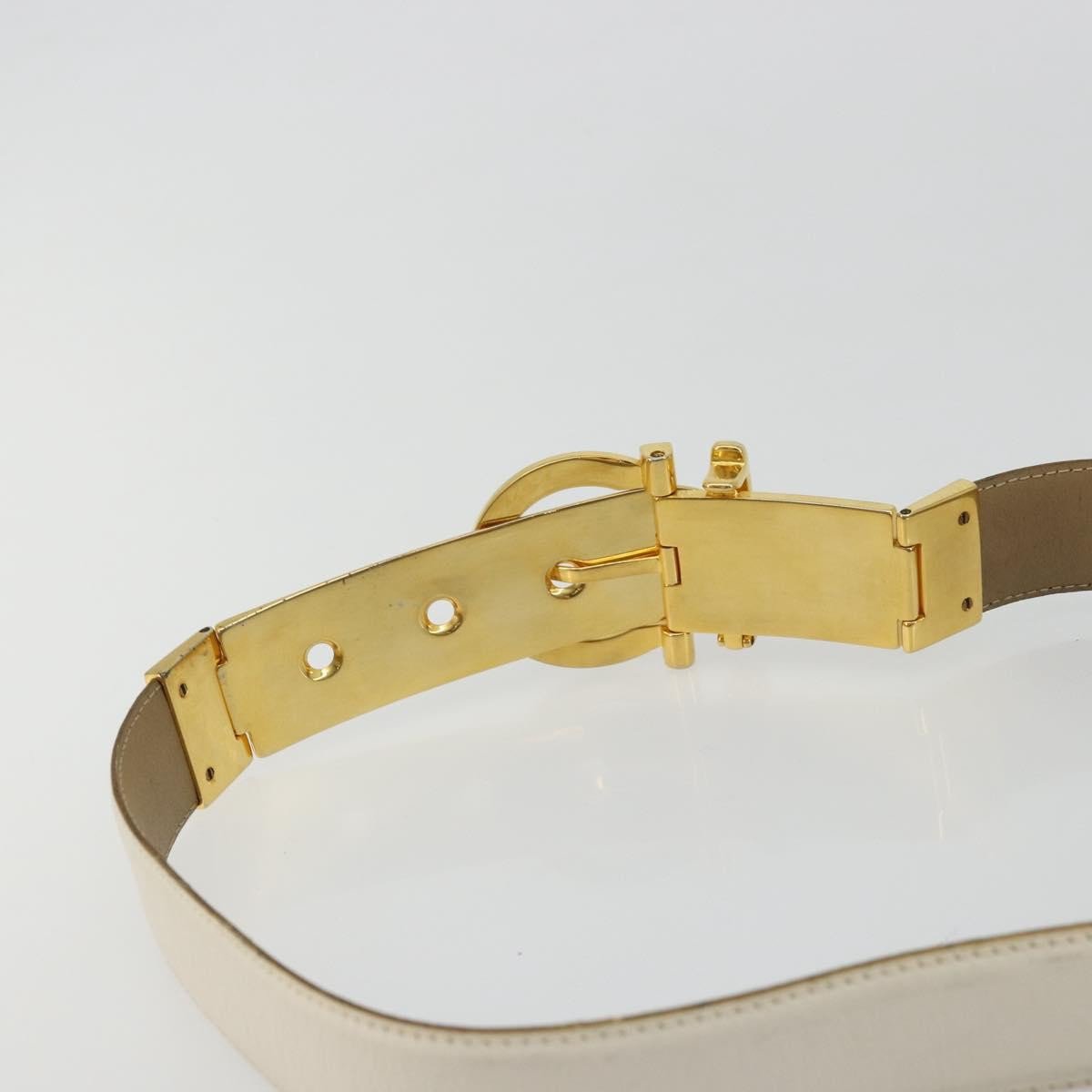Salvatore Ferragamo Gancini Buckle Reversible Belt Leather Medium Wit