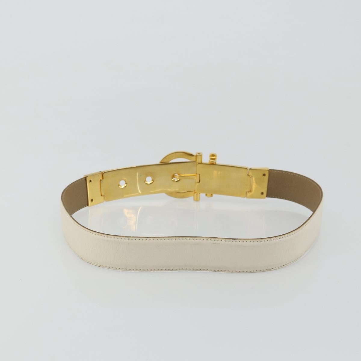 Salvatore Ferragamo Gancini Buckle Reversible Belt Leather Medium Wit