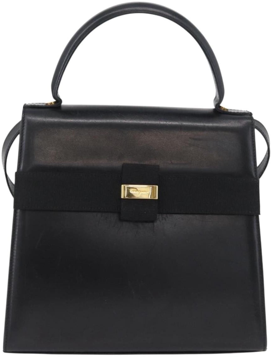 Salvatore Ferragamo Salvatore Ferragamo Vara Handbag Leather Zwart