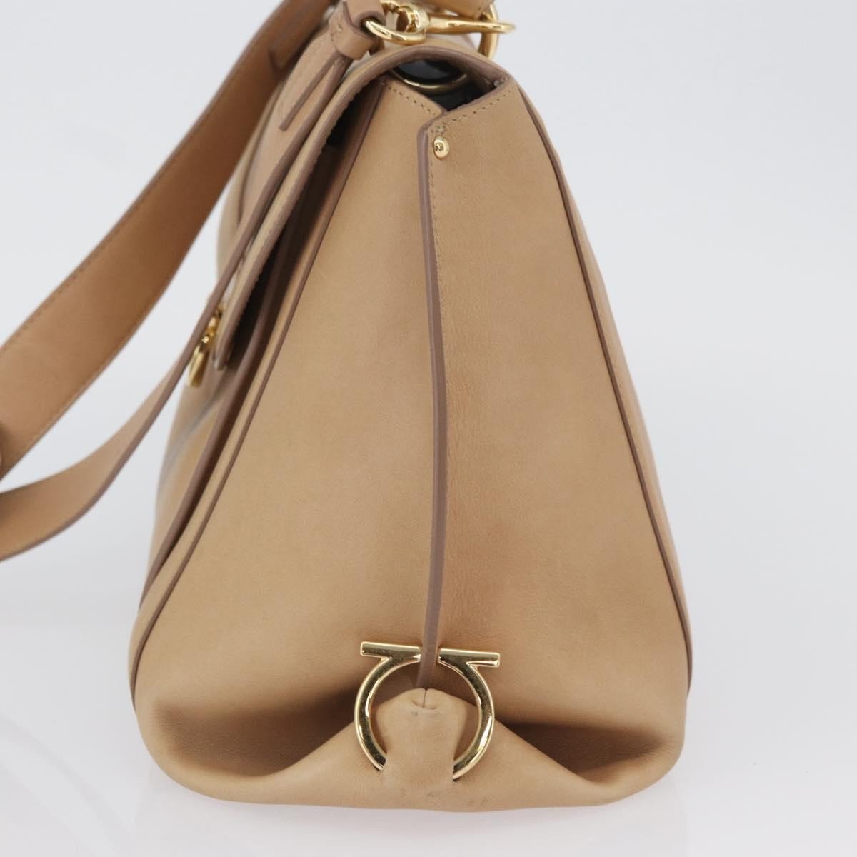 Salvatore Ferragamo Suzanna Satchel Smooth Leather Medium Beige