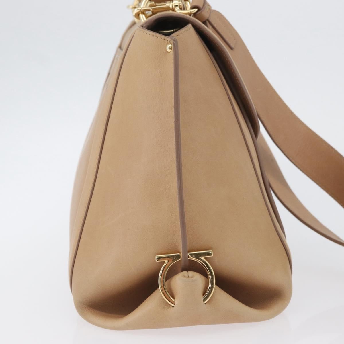 Salvatore Ferragamo Suzanna Satchel Smooth Leather Medium Beige