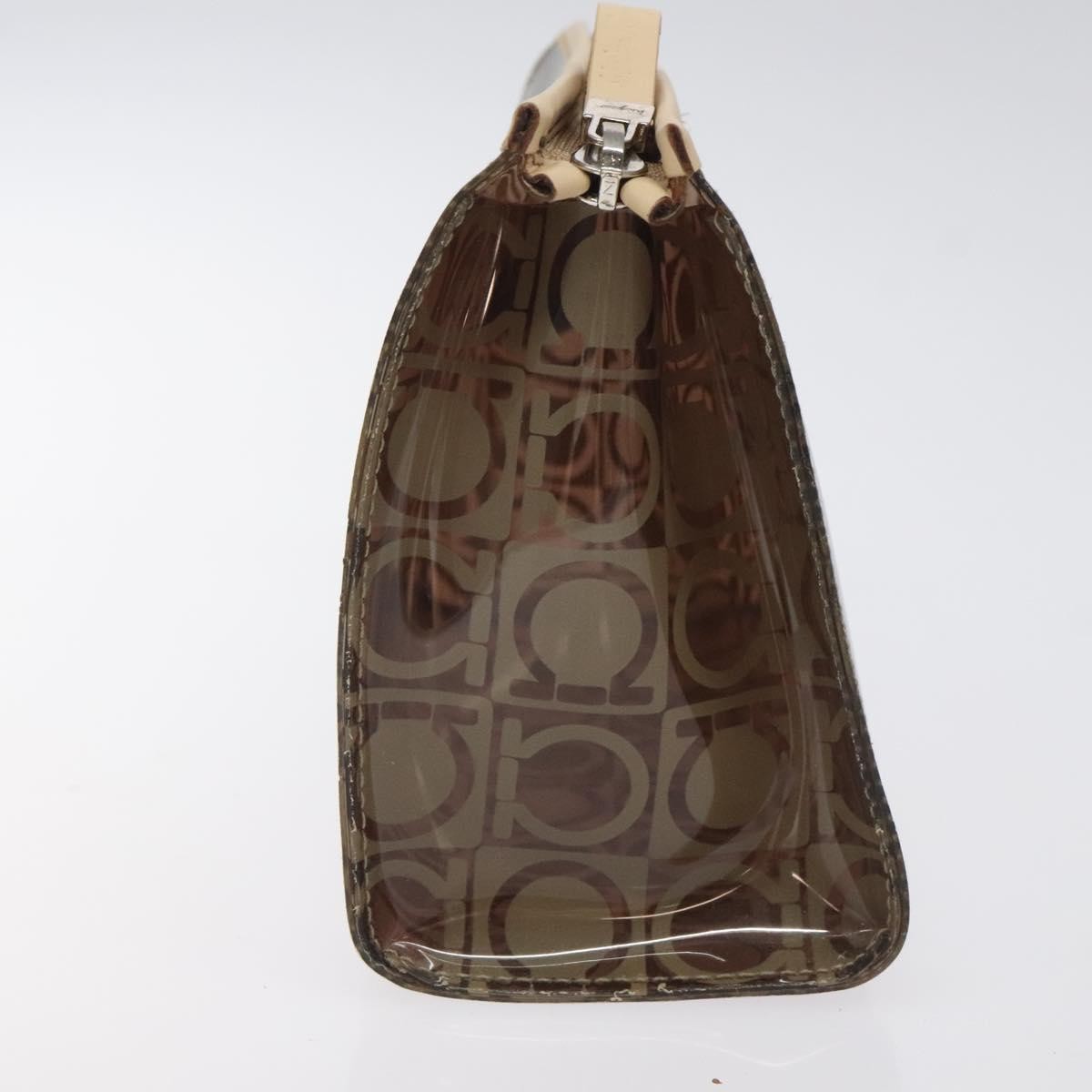 Salvatore Ferragamo Gancini Pouch Canvas Bruin