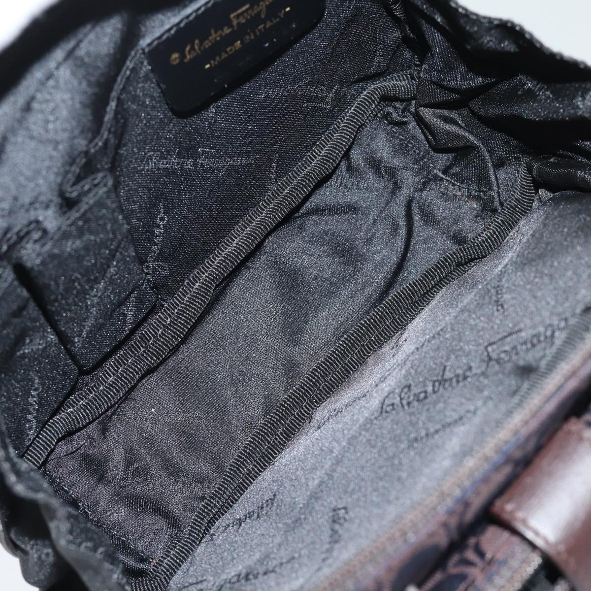 Salvatore Ferragamo Salvatore Ferragamo Gancini mini handbag Canvas Navy