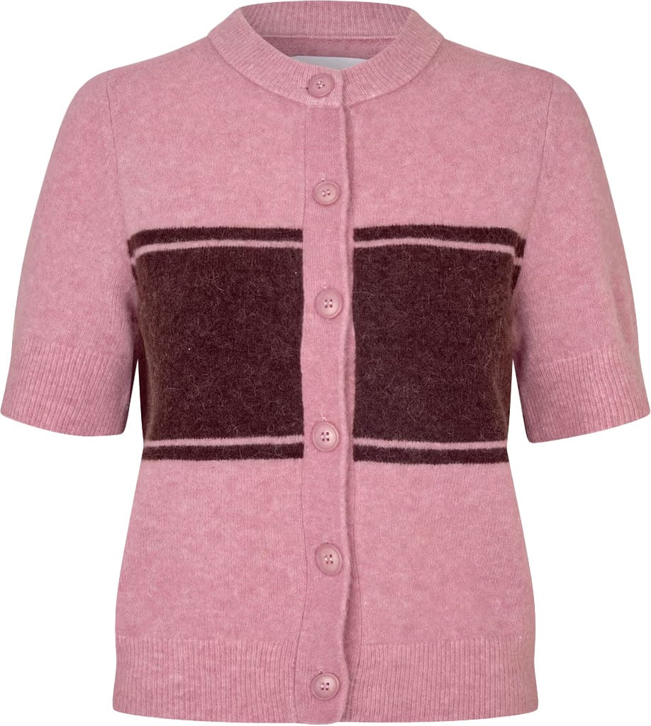 Samsøe Samsøe Samsoe Samsoe - Sanoura ss cardigan 15556 - F25100053 - CLR002528 Orchid wide stripe Rood