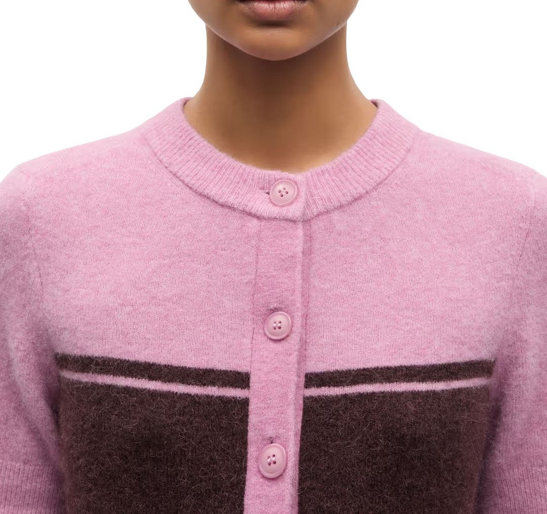 Samsøe Samsøe Samsoe Samsoe - Sanoura ss cardigan 15556 - F25100053 - CLR002528 Orchid wide stripe Rood