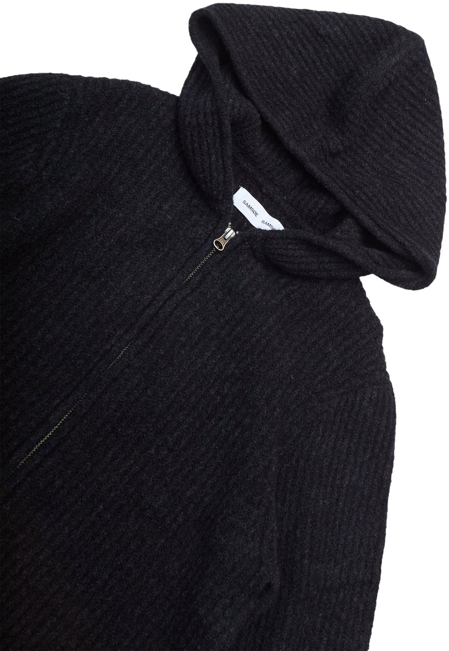 Samsøe Samsøe Felpa Con Cappuccio Knit Sakoji Nera Zwart