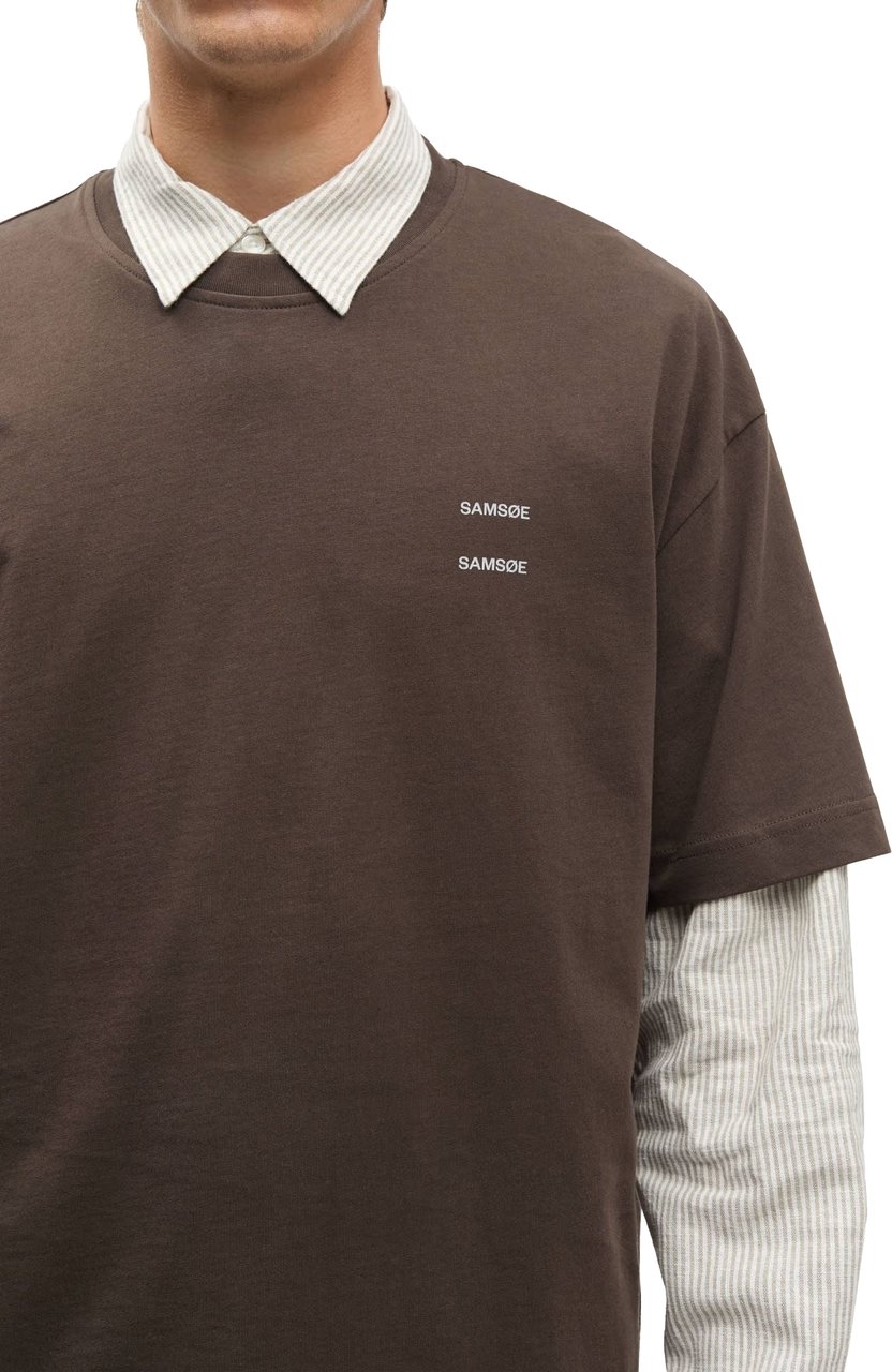 Samsøe Samsøe Samsoe Samsoe - Joel t-shirt 11415 - M22300126 - 190812TCX Turkish coffee Bruin