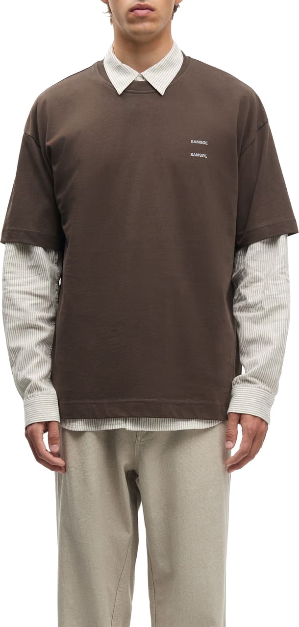 Samsøe Samsøe Samsoe Samsoe - Joel t-shirt 11415 - M22300126 - 190812TCX Turkish coffee Bruin