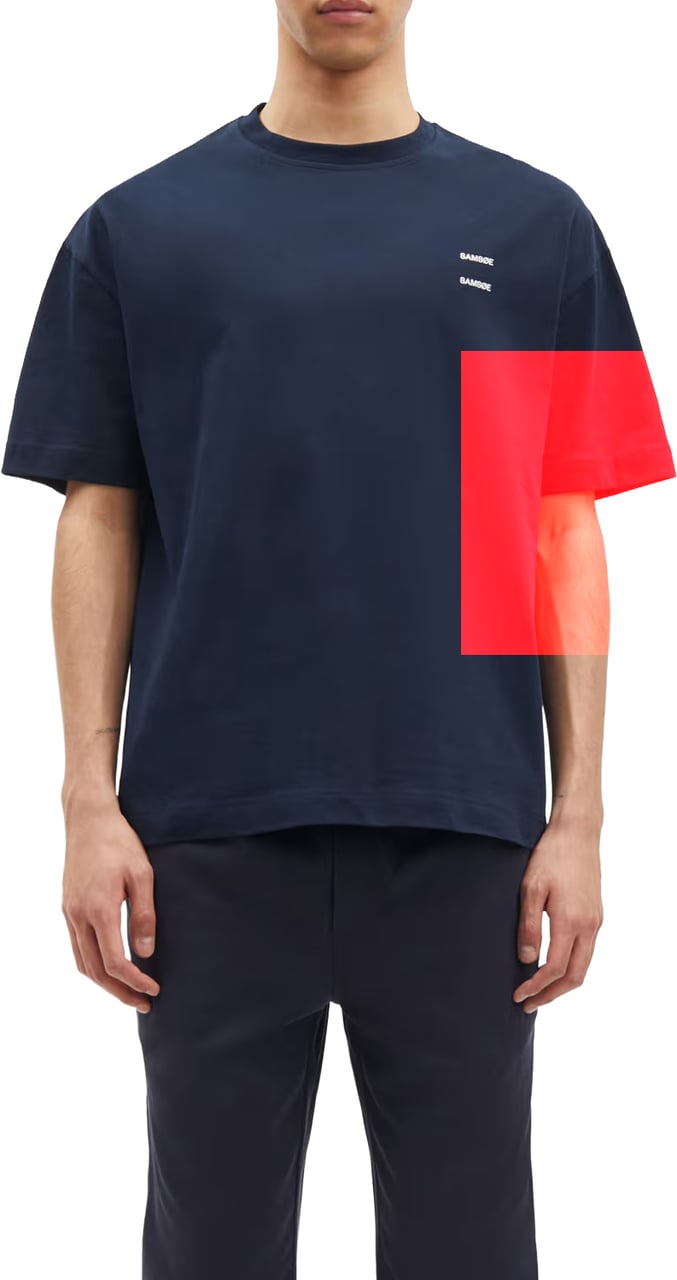 Samsøe Samsøe Samsoe Samsoe - Joel t-shirt 11415 - M22300126 - Salute Blauw