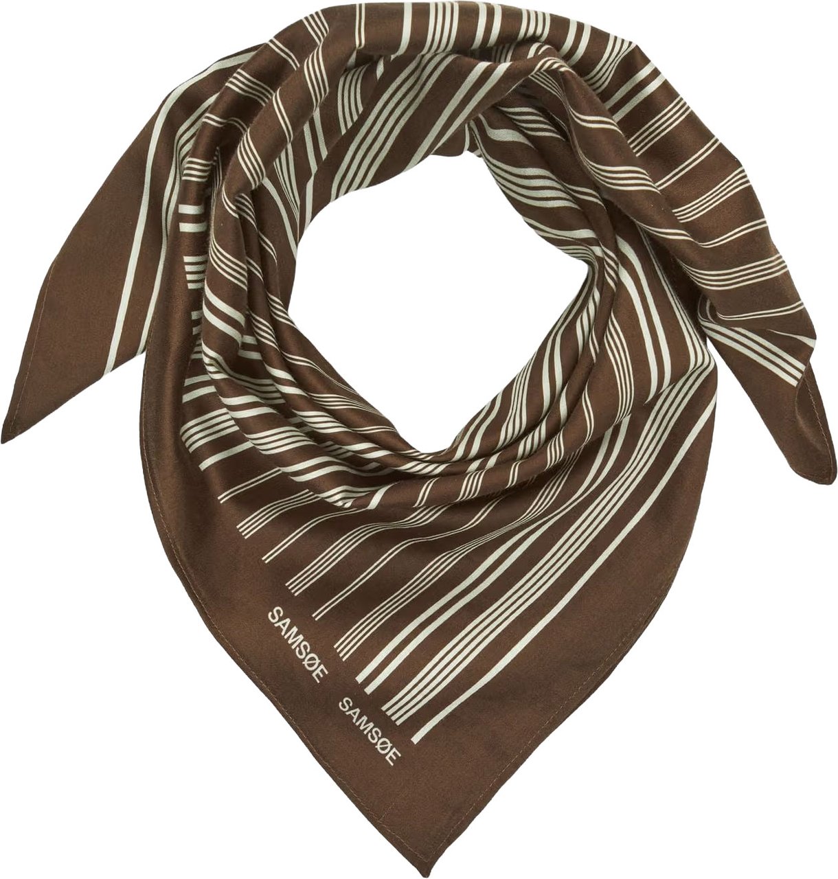 Samsøe Samsøe Samsoe Samsoe - Sadomi bandana 15868 - M25400069 - CLR002803 Brown stripe Bruin