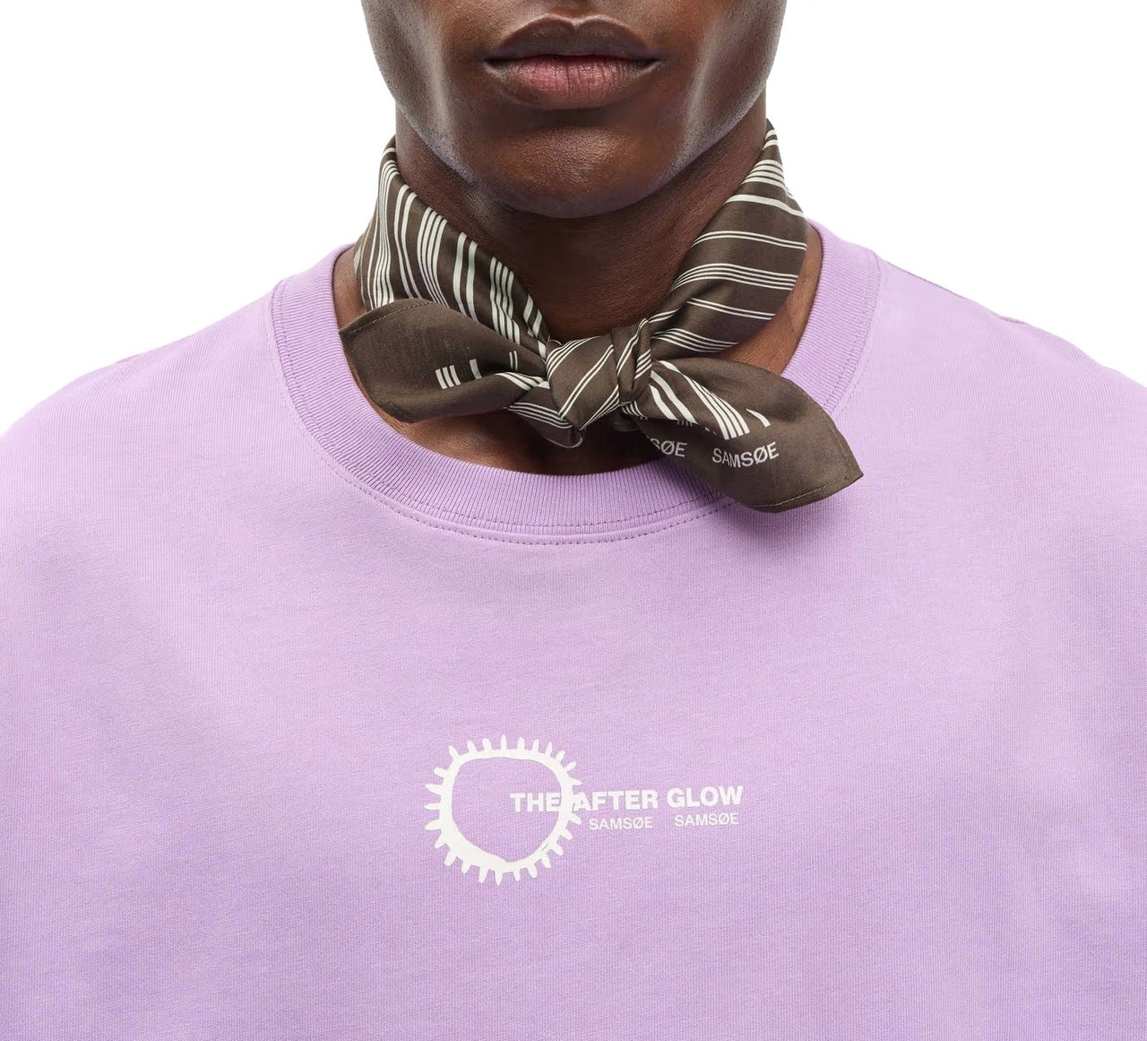 Samsøe Samsøe Samsoe Samsoe - Sadomi bandana 15868 - M25400069 - CLR002803 Brown stripe Bruin