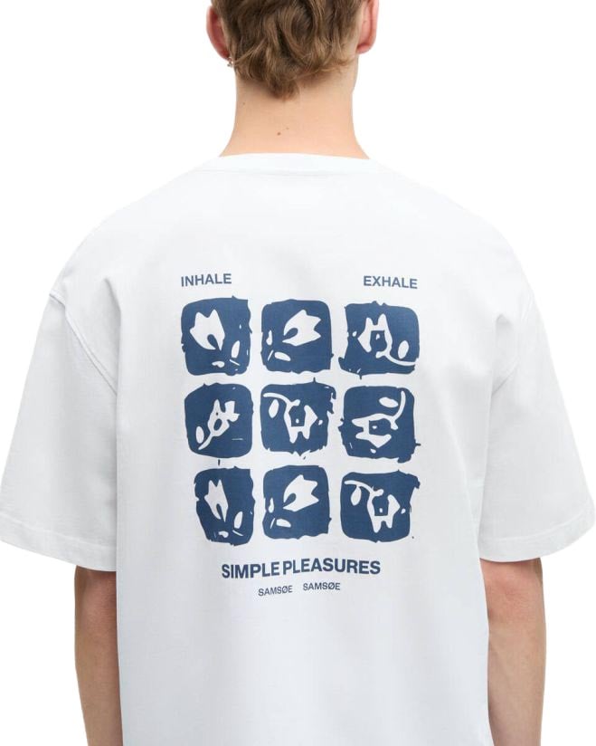 Samsøe Samsøe Samsoe Samsoe - Sasteven t-shirt 11725 - M26200137 - CLR002789 Blue spiral Blauw