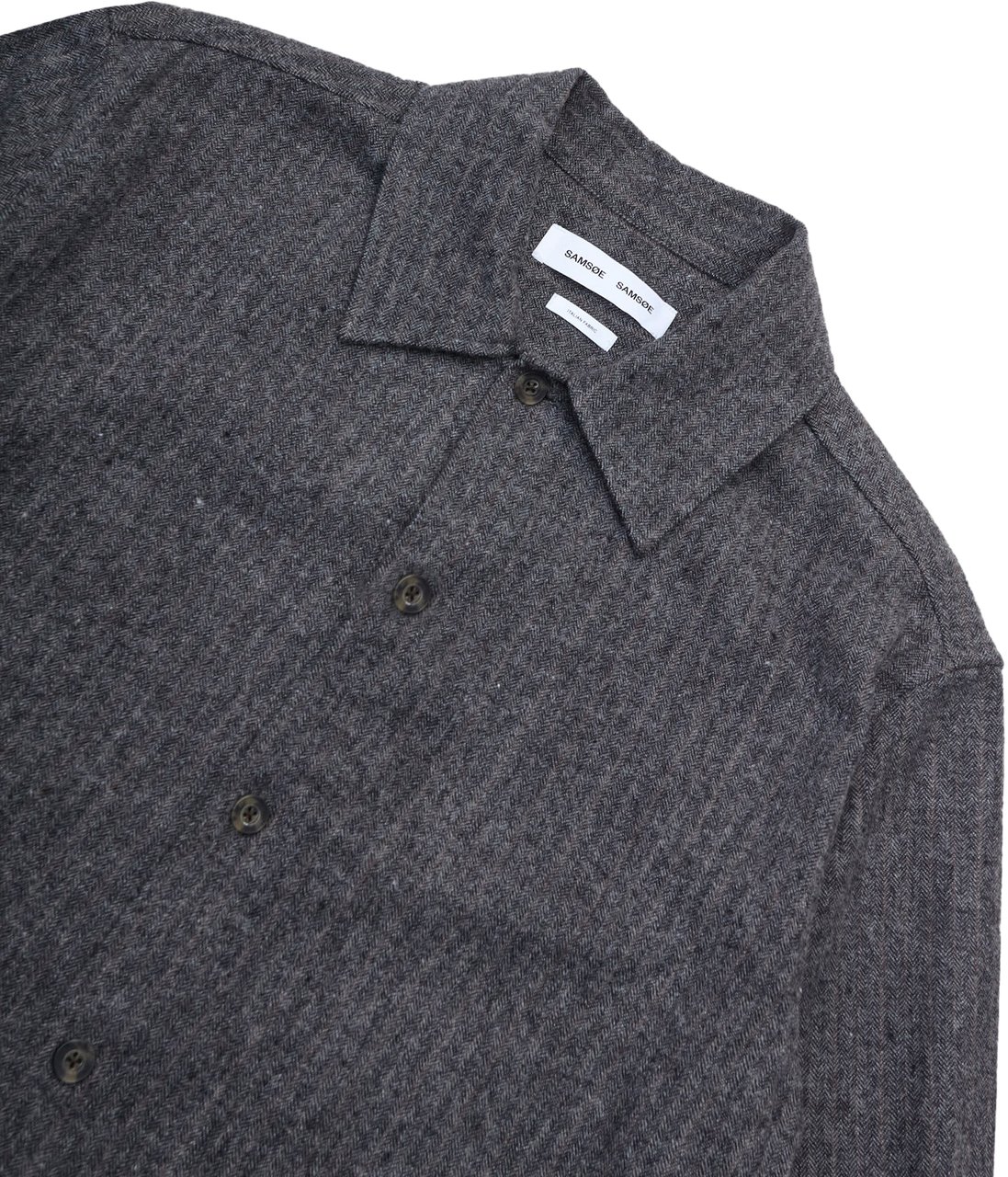 Samsøe Samsøe Overshirt Sacastor Grey Herringbone Divers