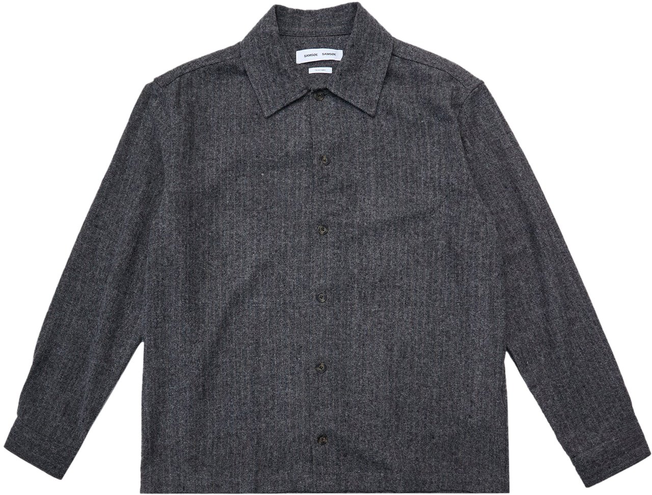 Samsøe Samsøe Overshirt Sacastor Grey Herringbone Divers