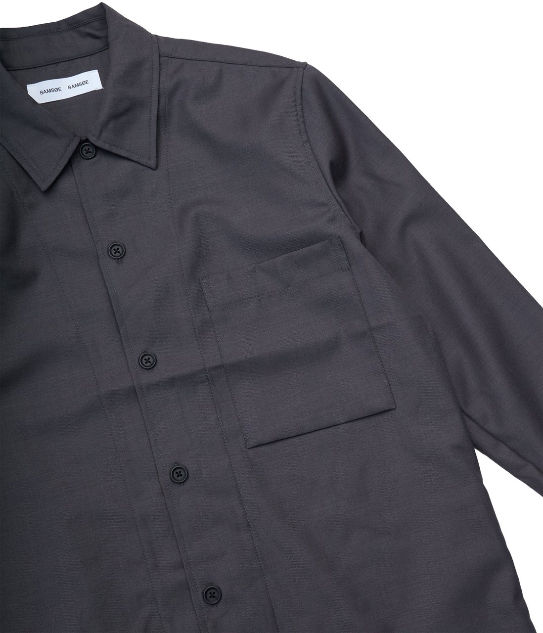 Samsøe Samsøe Overshirt Sadamon Black Oyster Divers