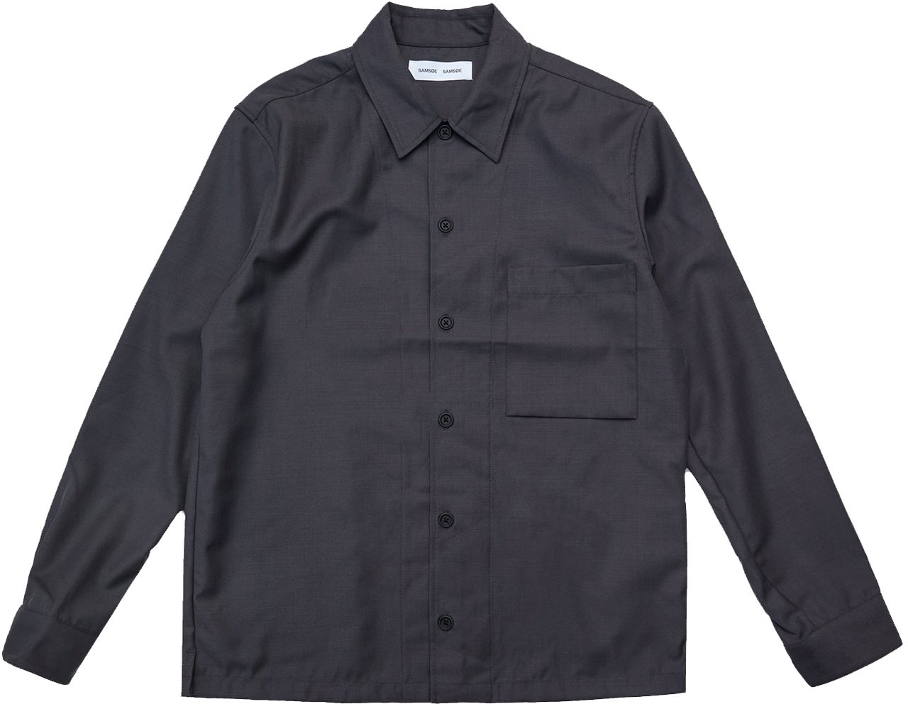 Samsøe Samsøe Overshirt Sadamon Black Oyster Divers