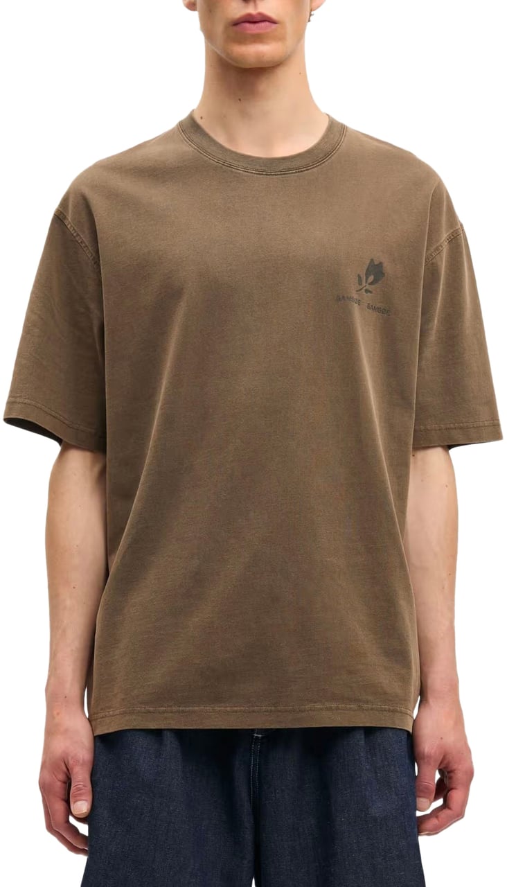 Samsøe Samsøe T-Shirt Sagergei Brown Stamp Divers