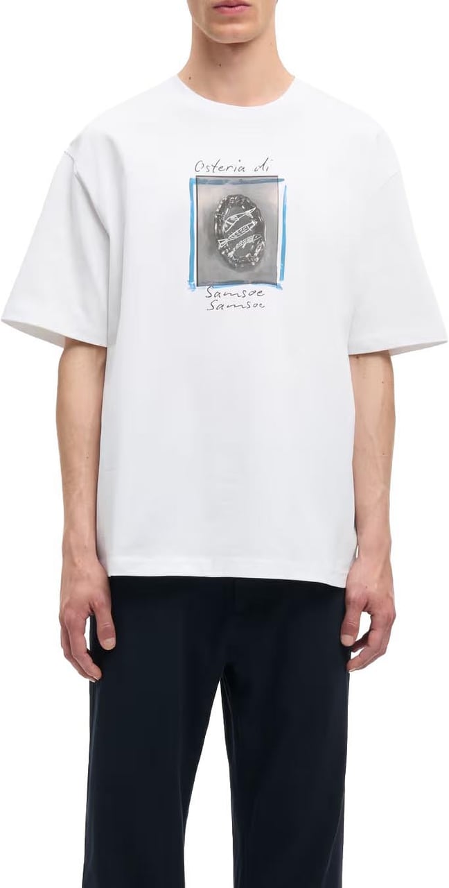Samsøe Samsøe Samsoe Samsoe - Sagergei t-shirt 11725 - U26100016 - CLR002662 White osteria Wit