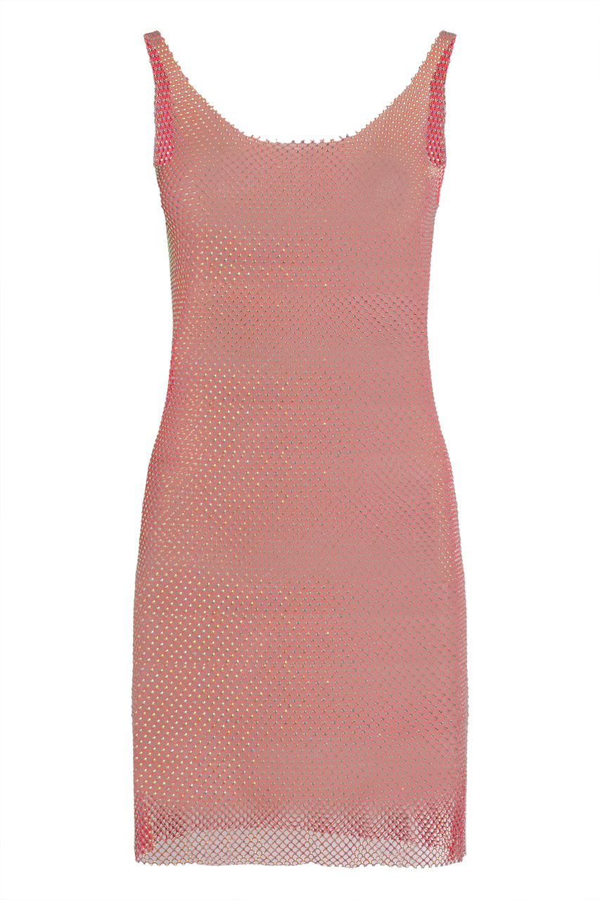 Santa Brands knitted mesh dress Roze