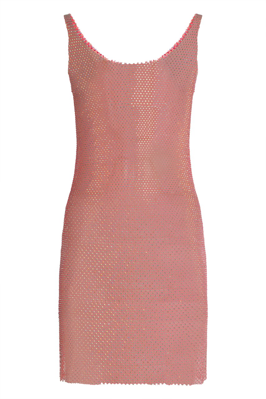 Santa Brands knitted mesh dress Roze