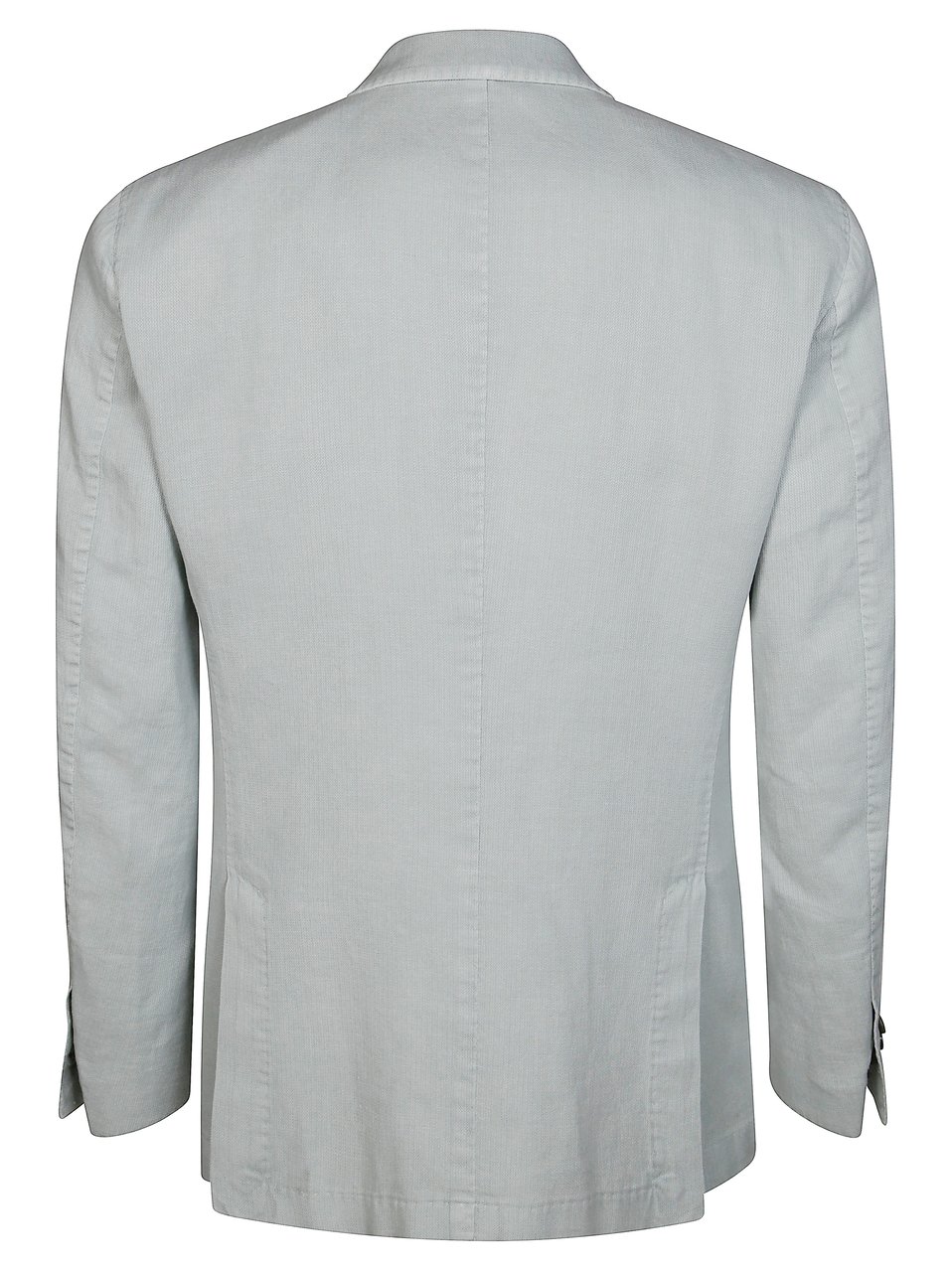 SANTANIELLO Linen and Ramie Blend Tailored Jacket Wit